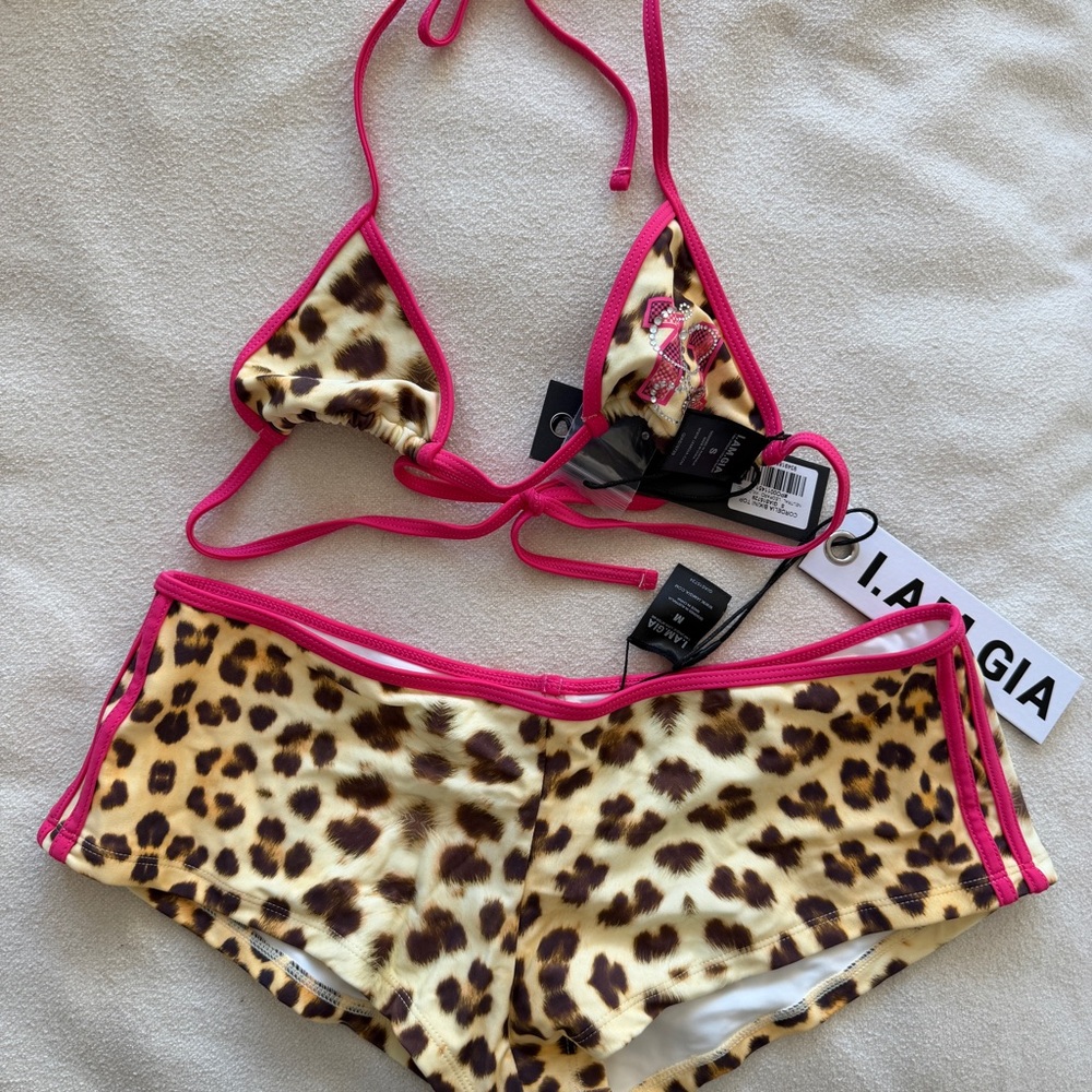 I.AM.GIA NWT Leopard Print Bikini Set
